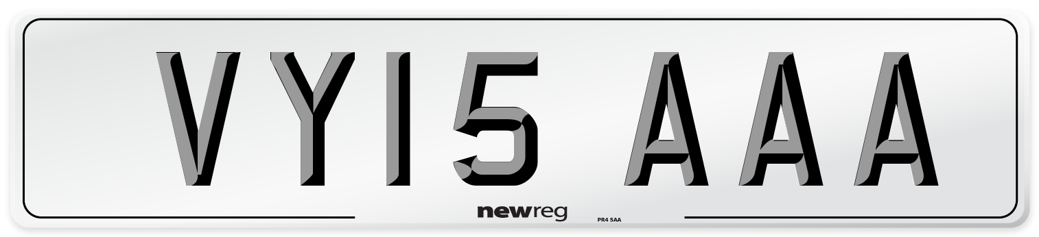 VY15 AAA Number Plate from New Reg